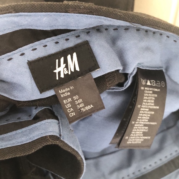 Lot of 2 pairs Mens H&M dress pants 34R - Picture 5 of 5